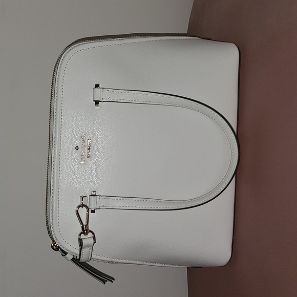 NWT Kate Spade White Medium Dome Satchel - Picture 1 of 9